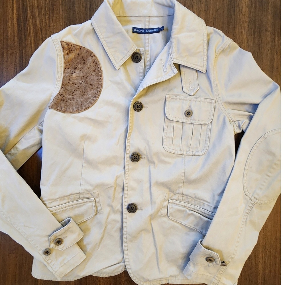 Vintage Ralph Lauren Sport Suede Patch Hunting Field Jacket Gorpcore Archival